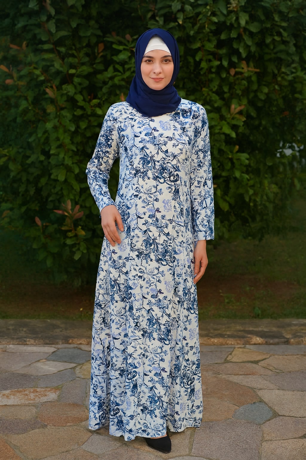 Printed Crepe Abaya AYP-621