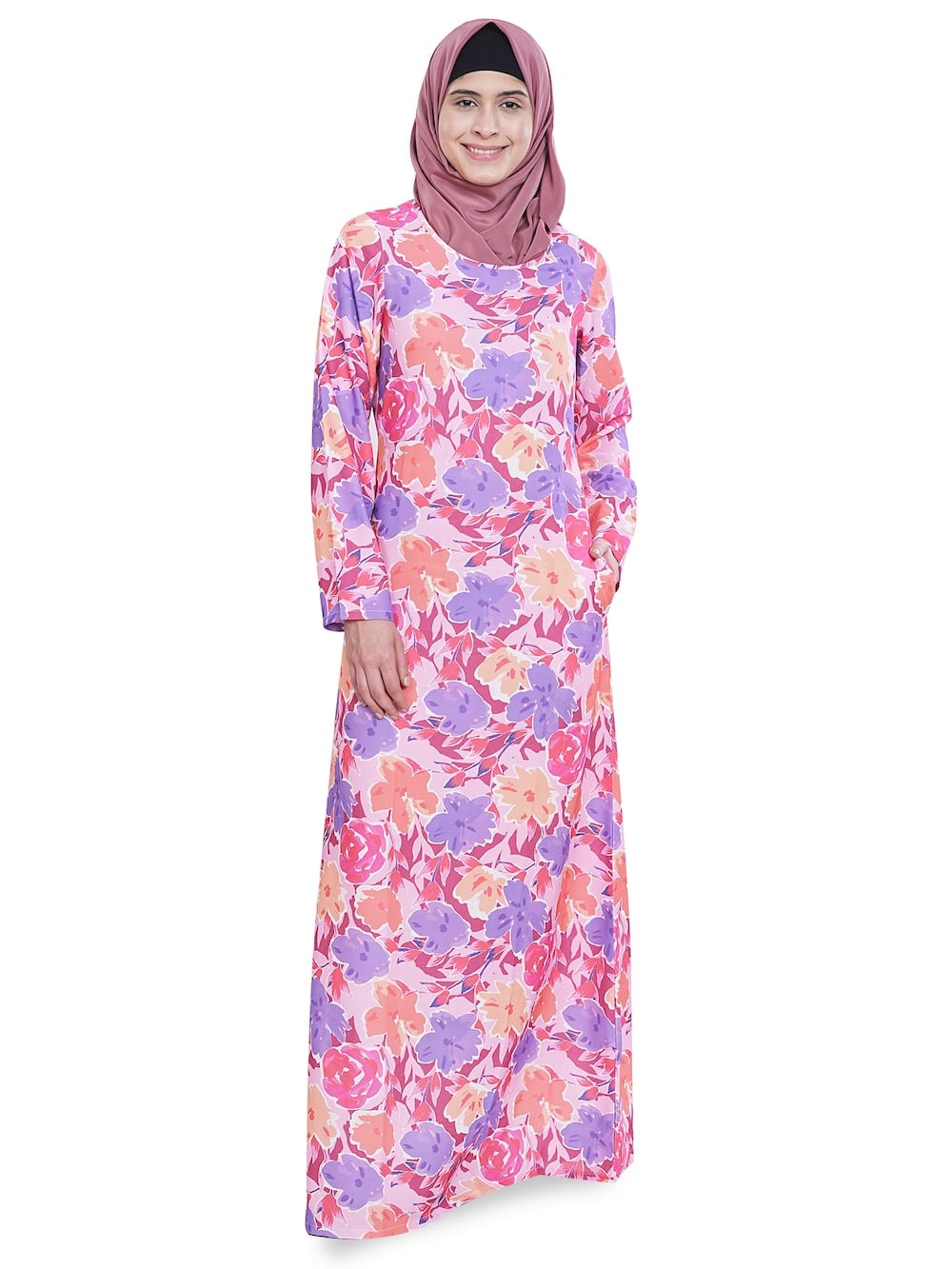 Printed Crepe Abaya AYP-625