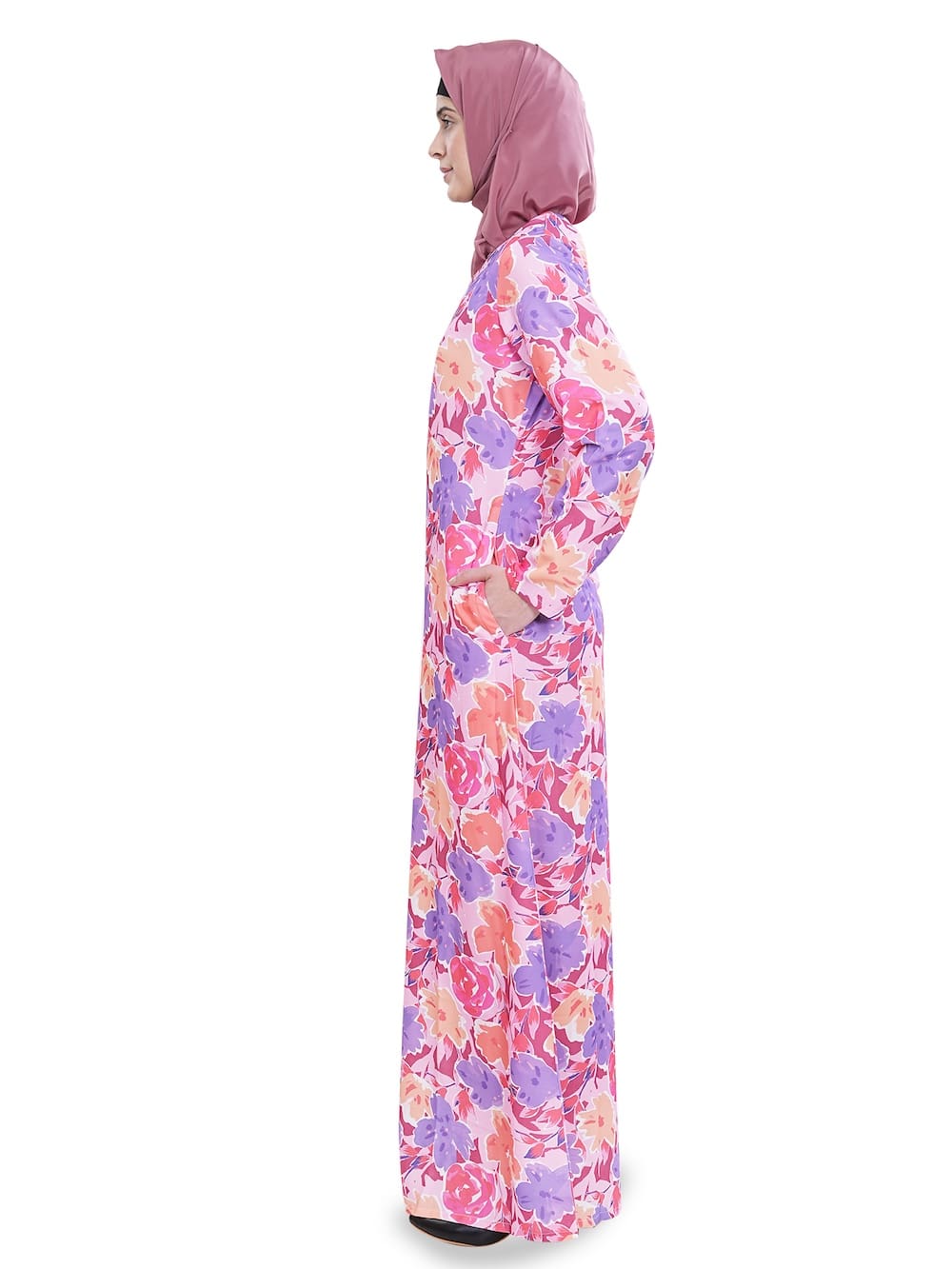 Printed Crepe Abaya AYP-625
