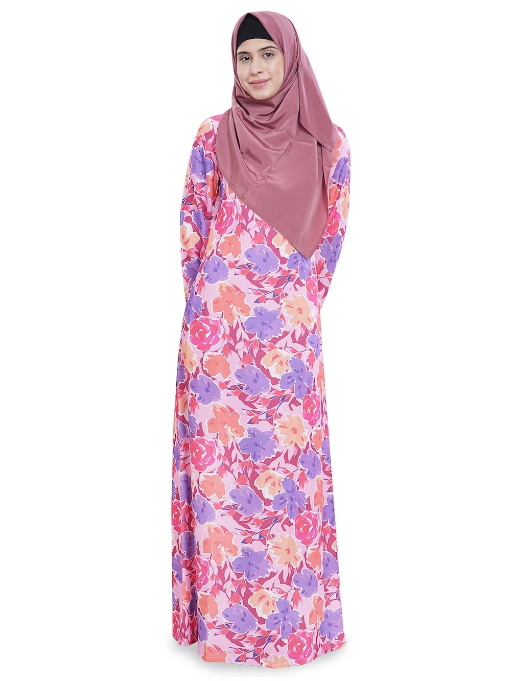Printed Crepe Abaya AYP-625