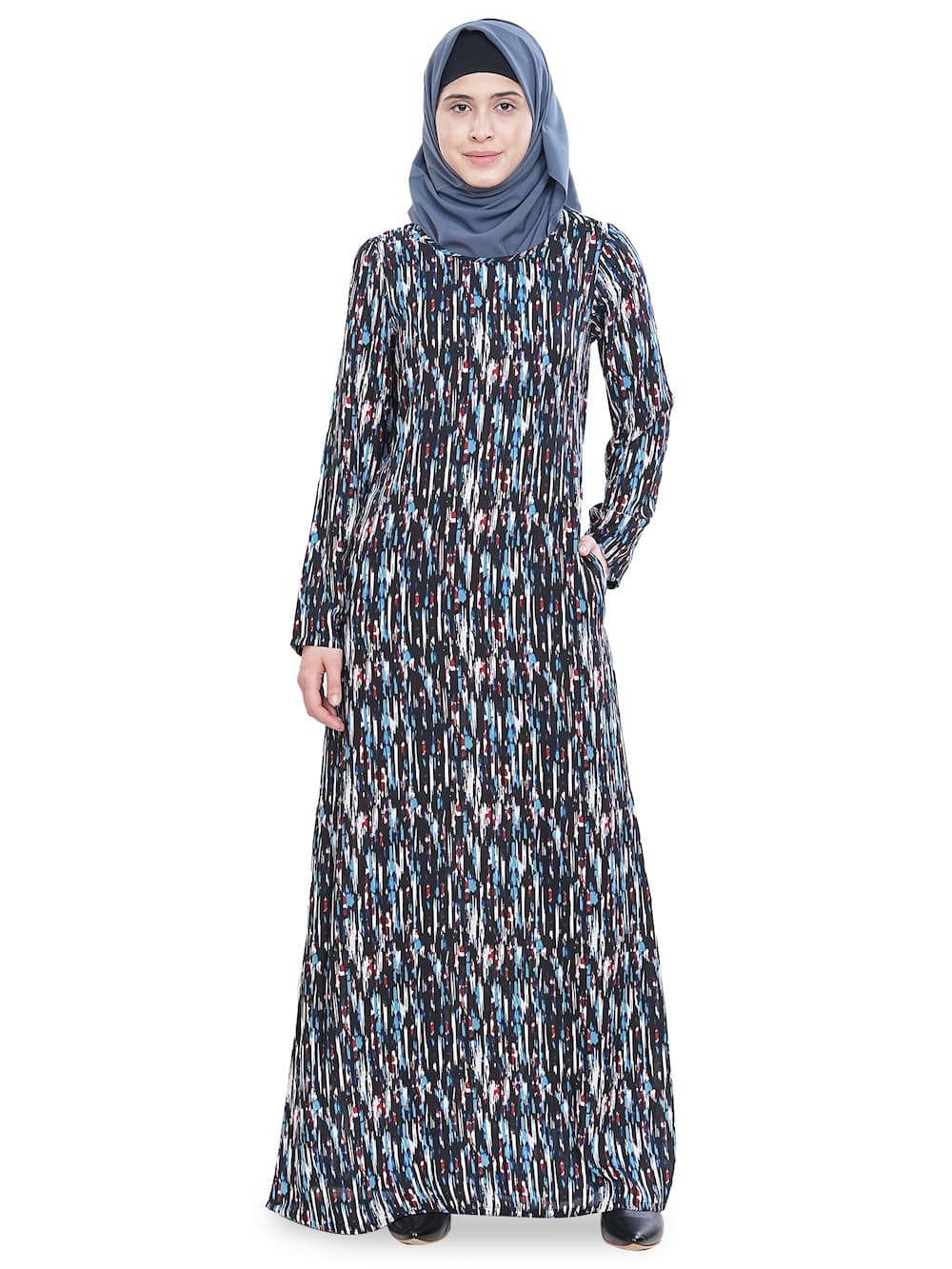 Printed Crepe Abaya AYP-626