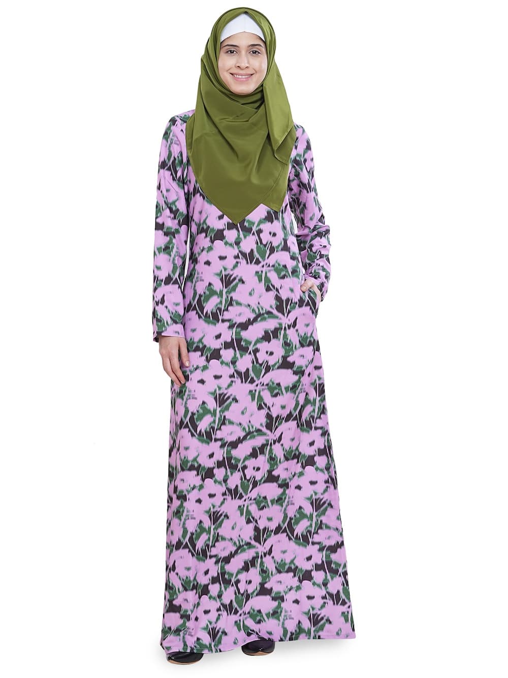 Printed Crepe Abaya AYP-627