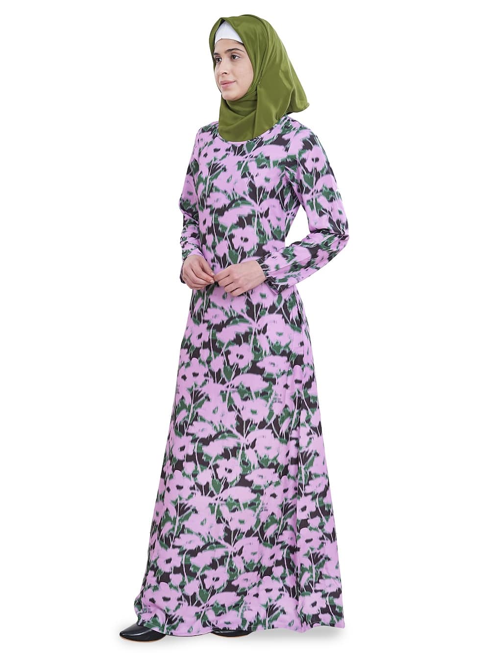 Printed Crepe Abaya AYP-627
