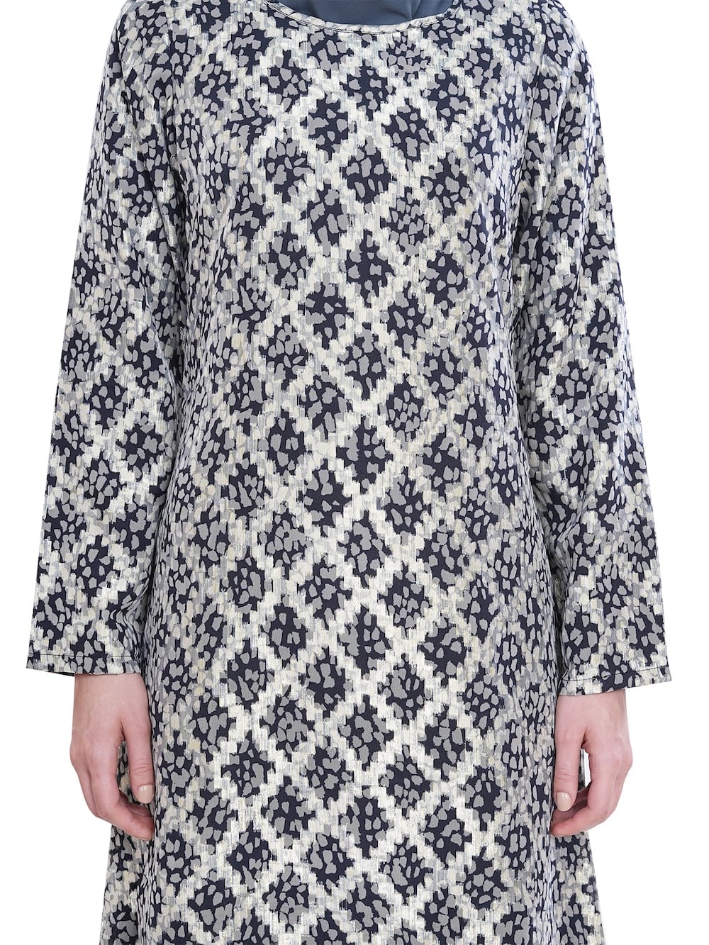 Printed Lurex Georgette Dual Layer Abaya AYG-063