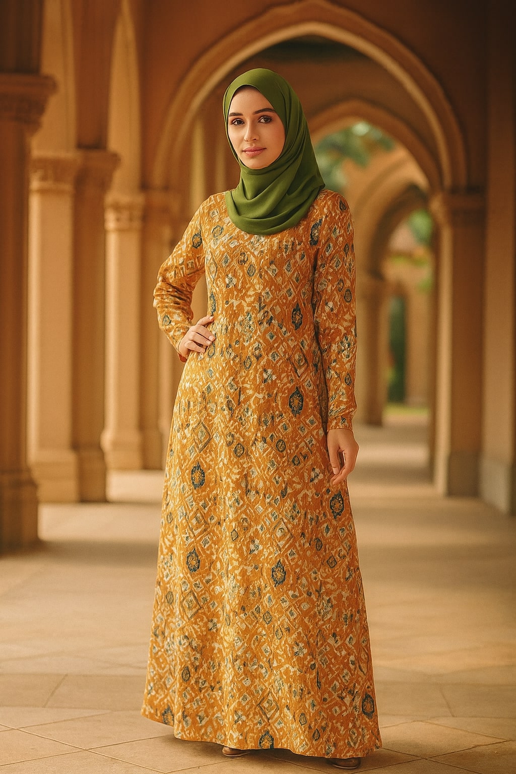Printed Crepe Abaya AYP-629