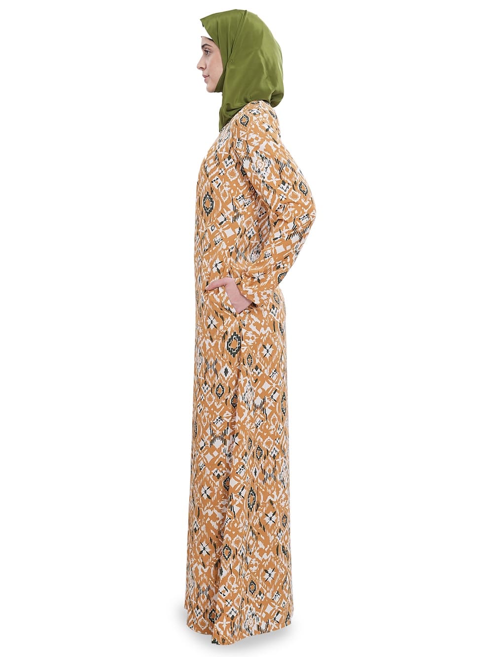 Printed Crepe Abaya AYP-629