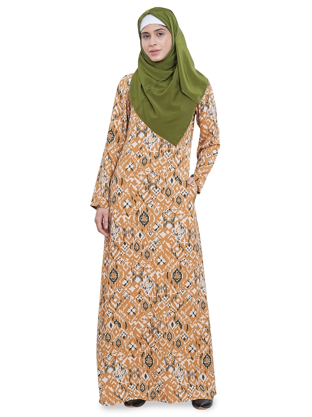Printed Crepe Abaya AYP-629