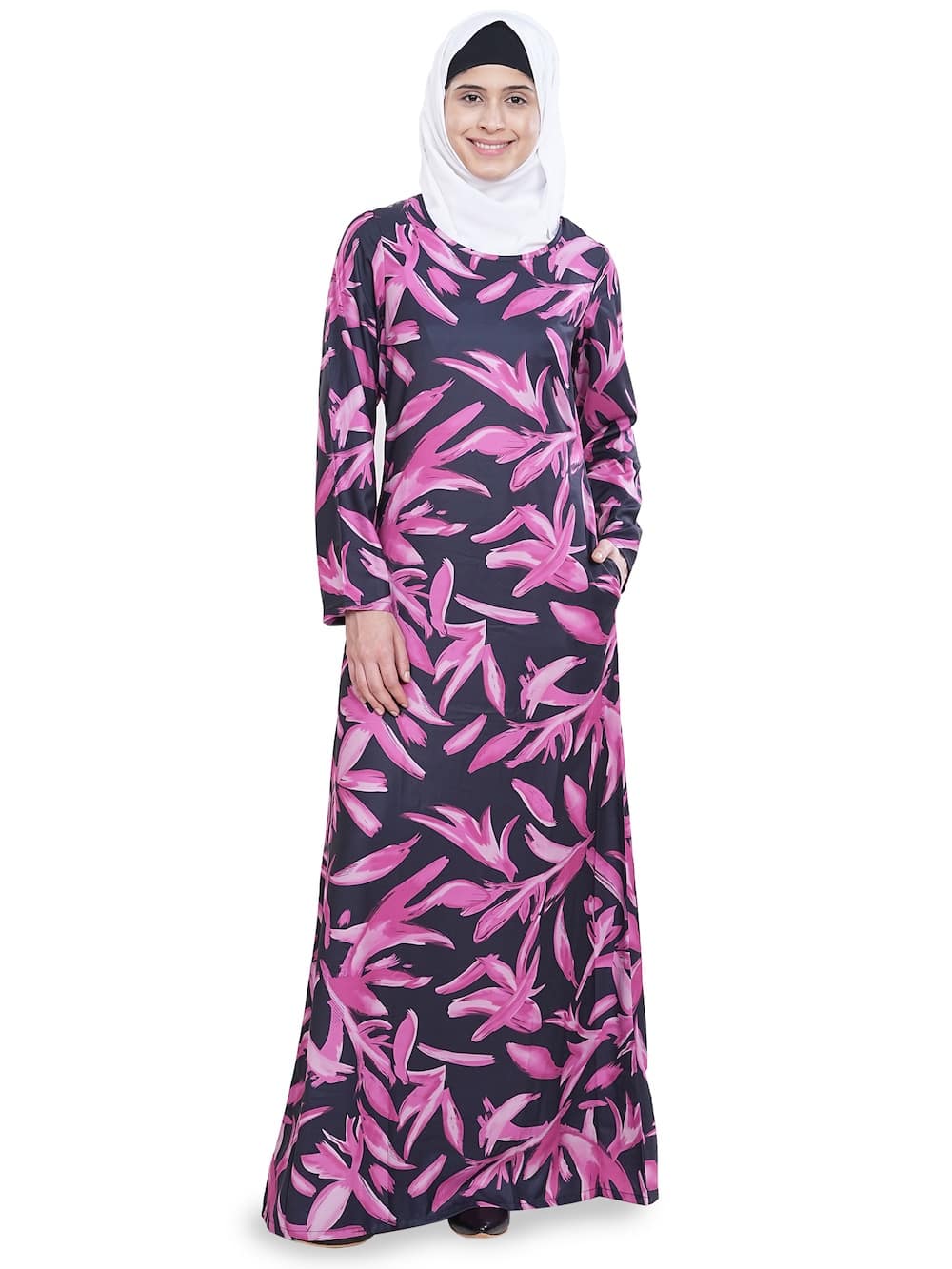 Printed Crepe Abaya AYP-631