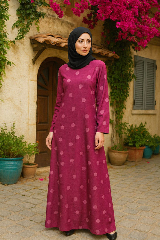 Printed Crepe Abaya AYP-634