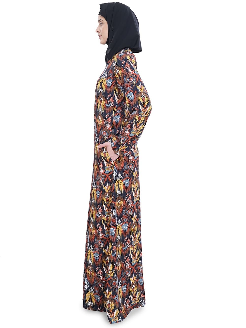 Printed Crepe Abaya AYP-635