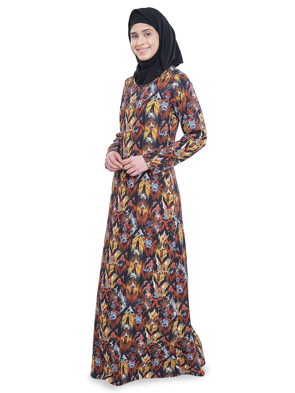 Printed Crepe Abaya AYP-635