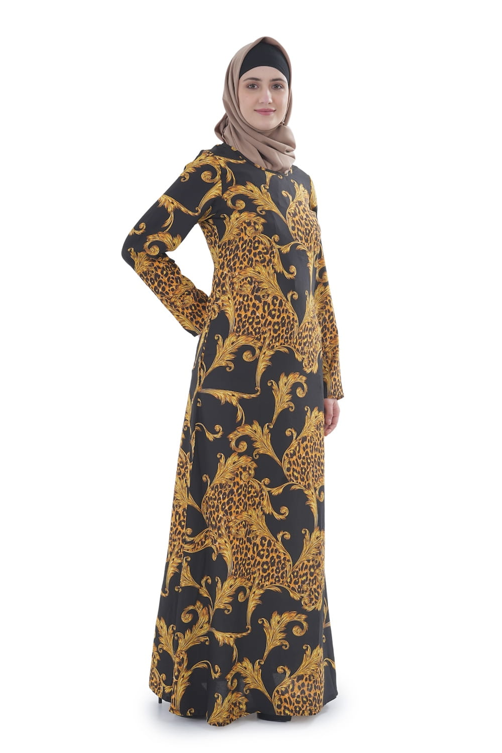 Printed Crepe Abaya AYP-637
