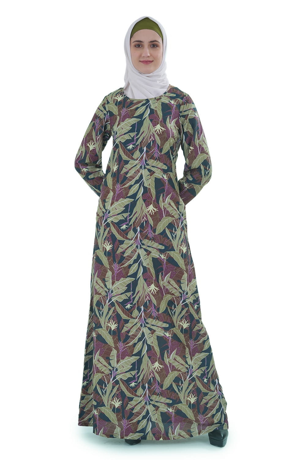 Printed Crepe Abaya AYP-640