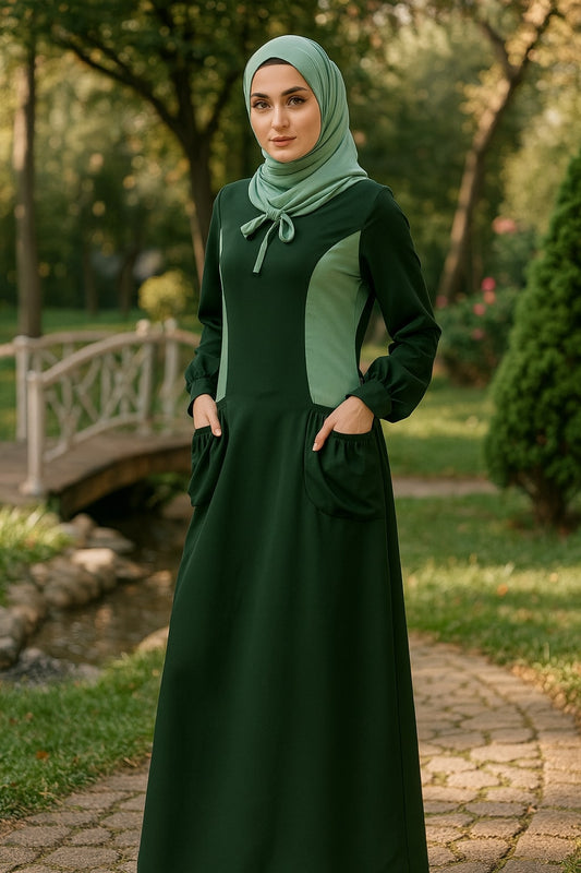 Tahani Dual Colour Abaya