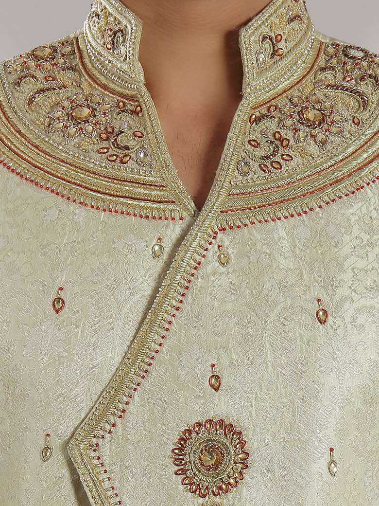 Designer Cream Sherwani