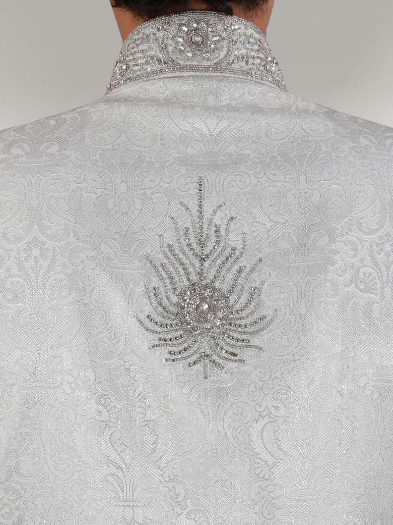 Rehan Embroidered white Sherwani