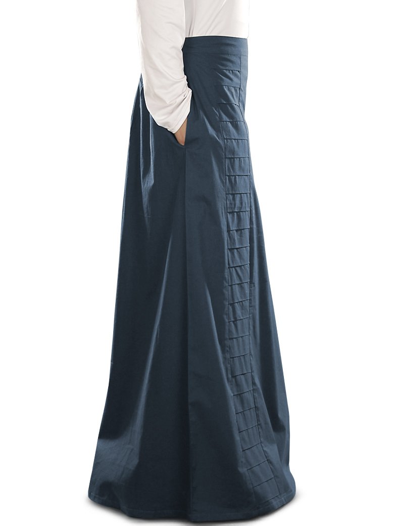 Aabirah Navy Blue Cotton Skirt