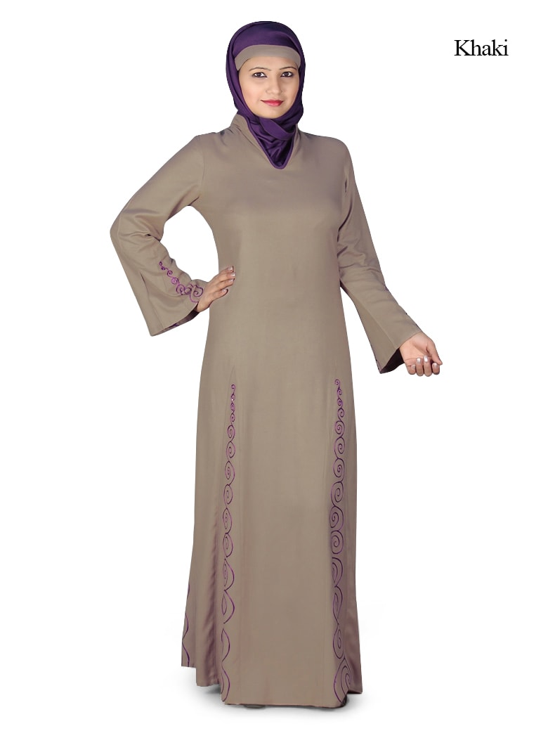 Panel Embroidered Abaya