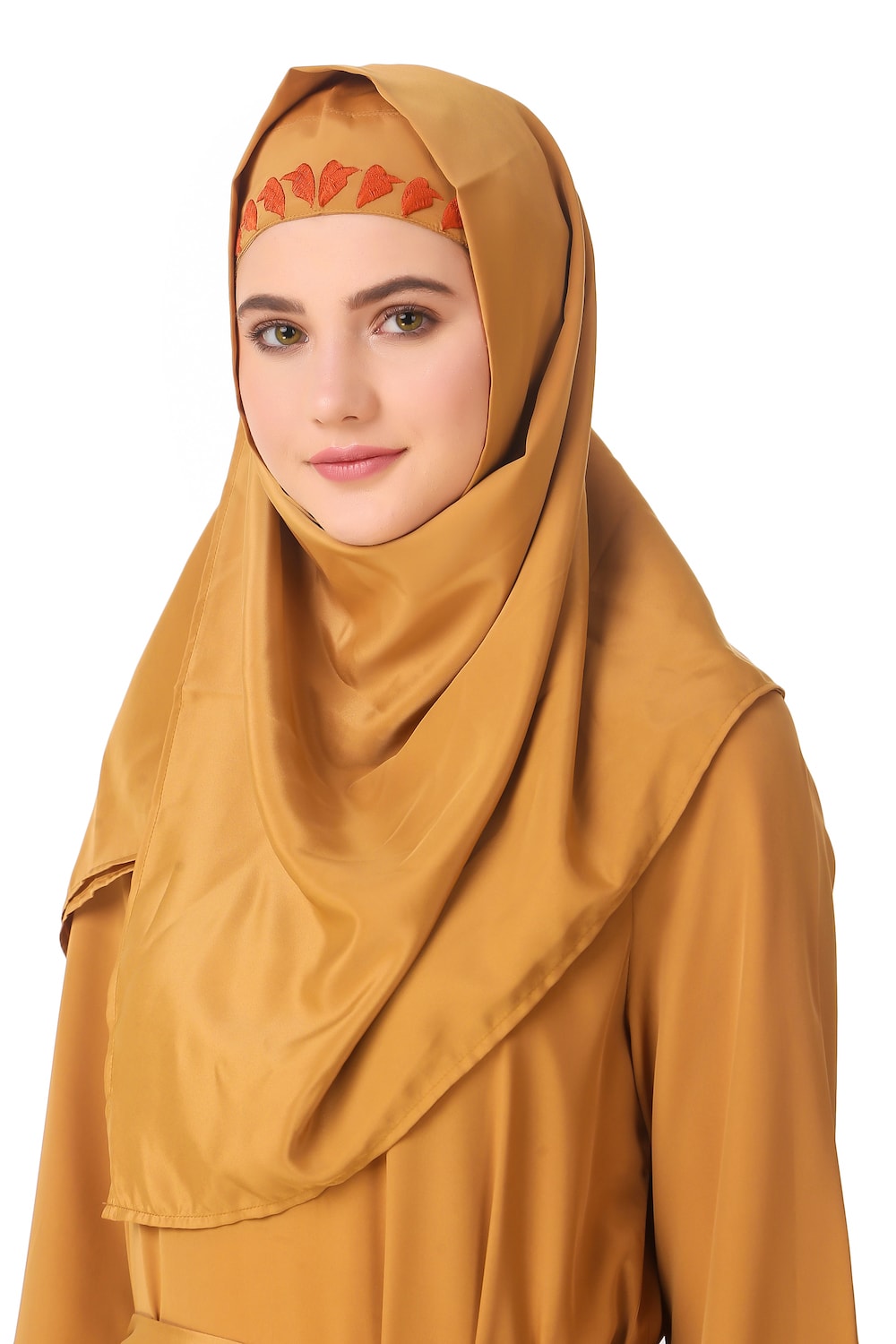 Raglan Sleeves Floral Embroidered Bottom Abaya with Waist Belt