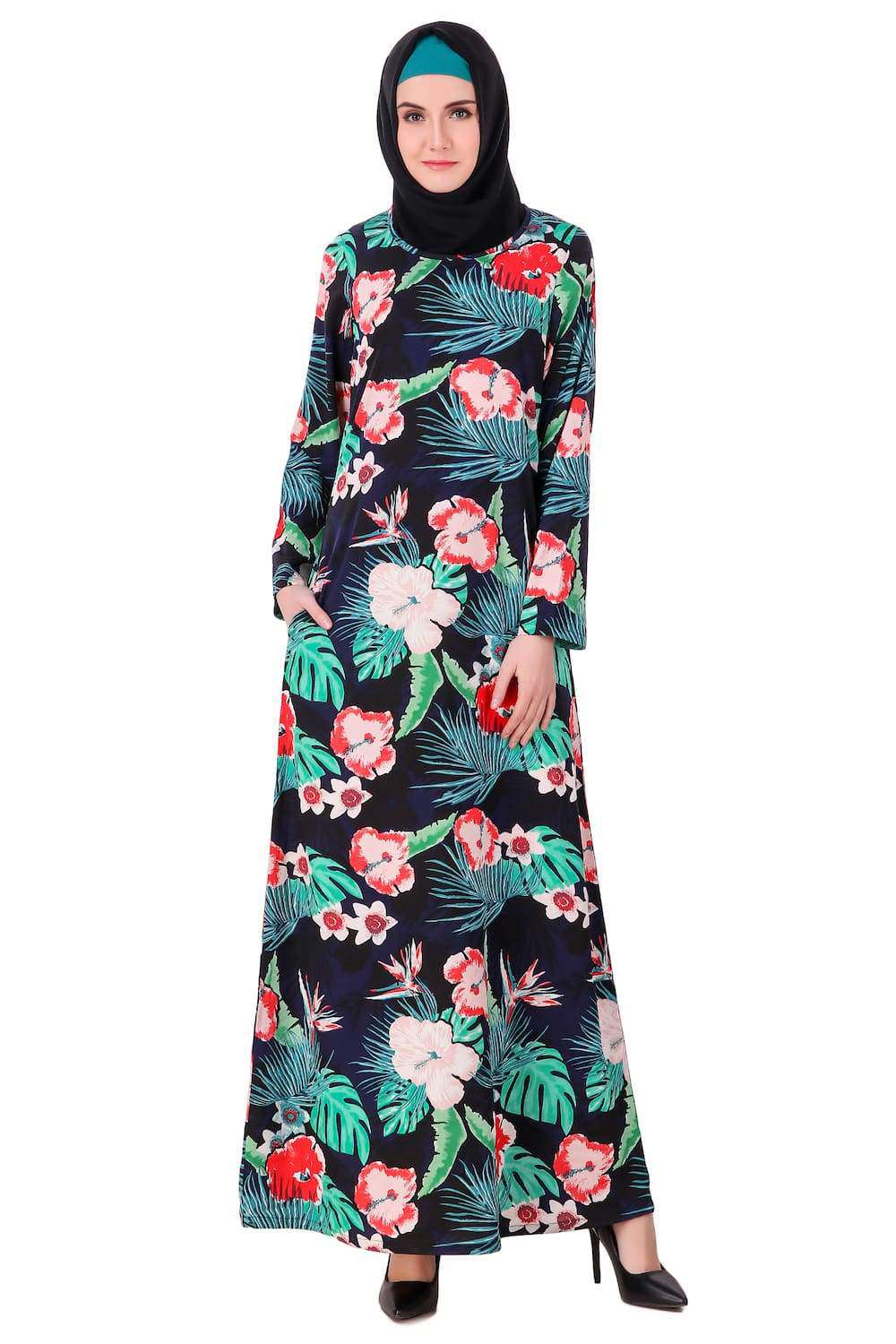 Printed Crepe Abaya AYP-101