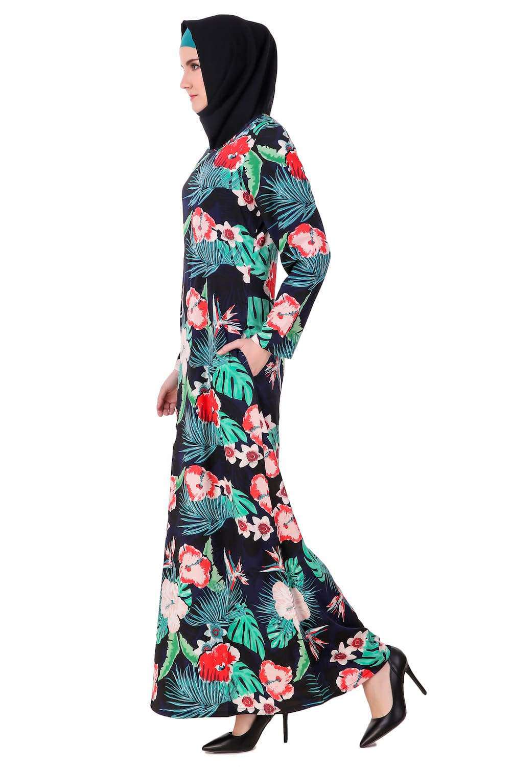 Printed Crepe Abaya AYP-101