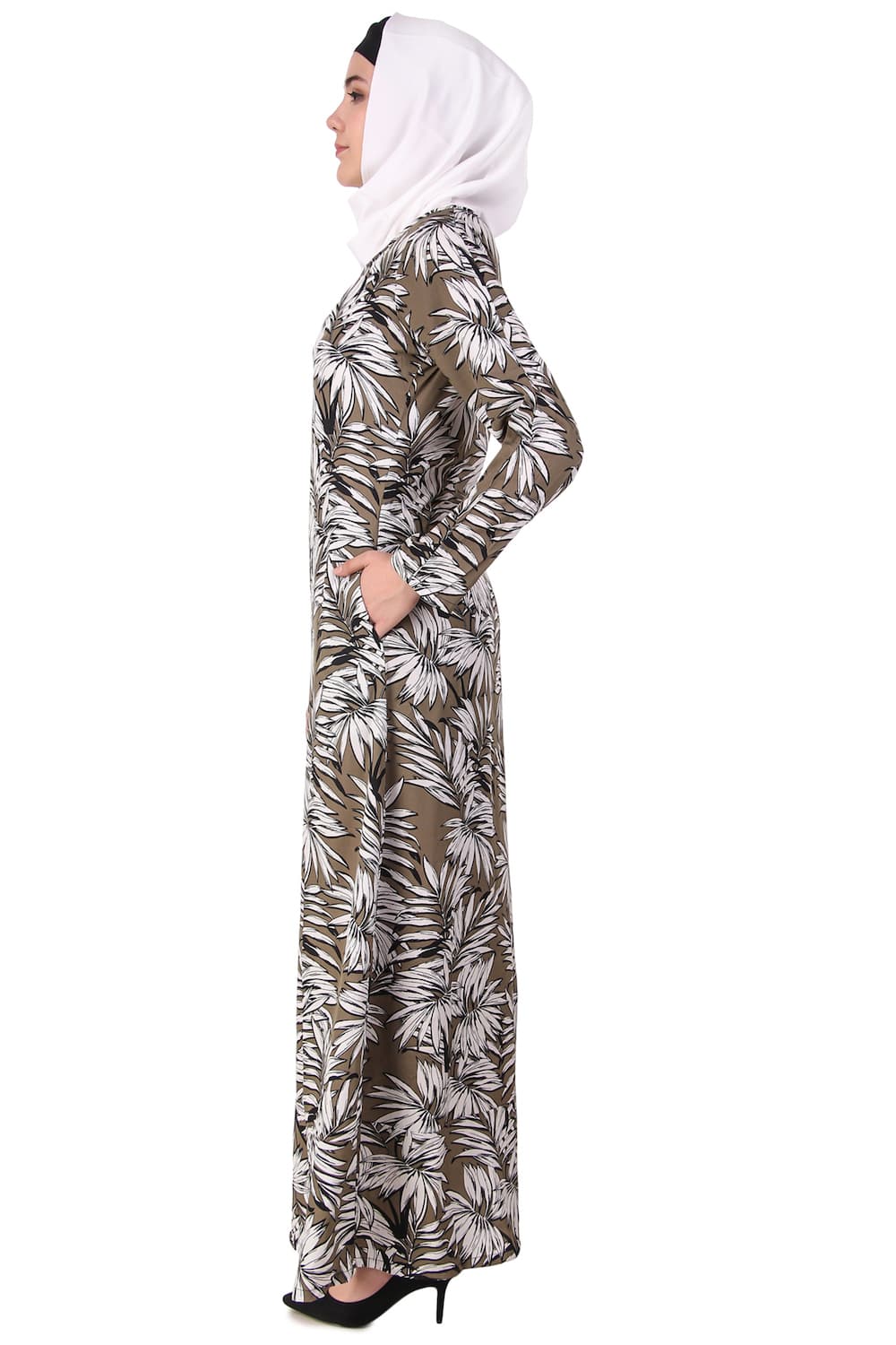 Printed Crepe Abaya AYP-106
