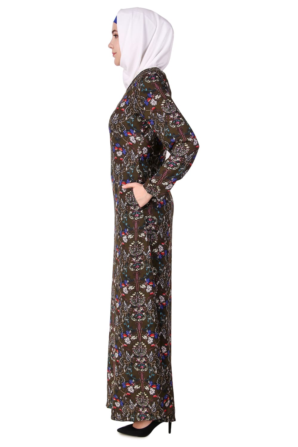 Printed Crepe Abaya AYP-108
