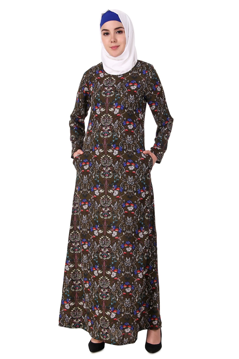 Printed Crepe Abaya AYP-108