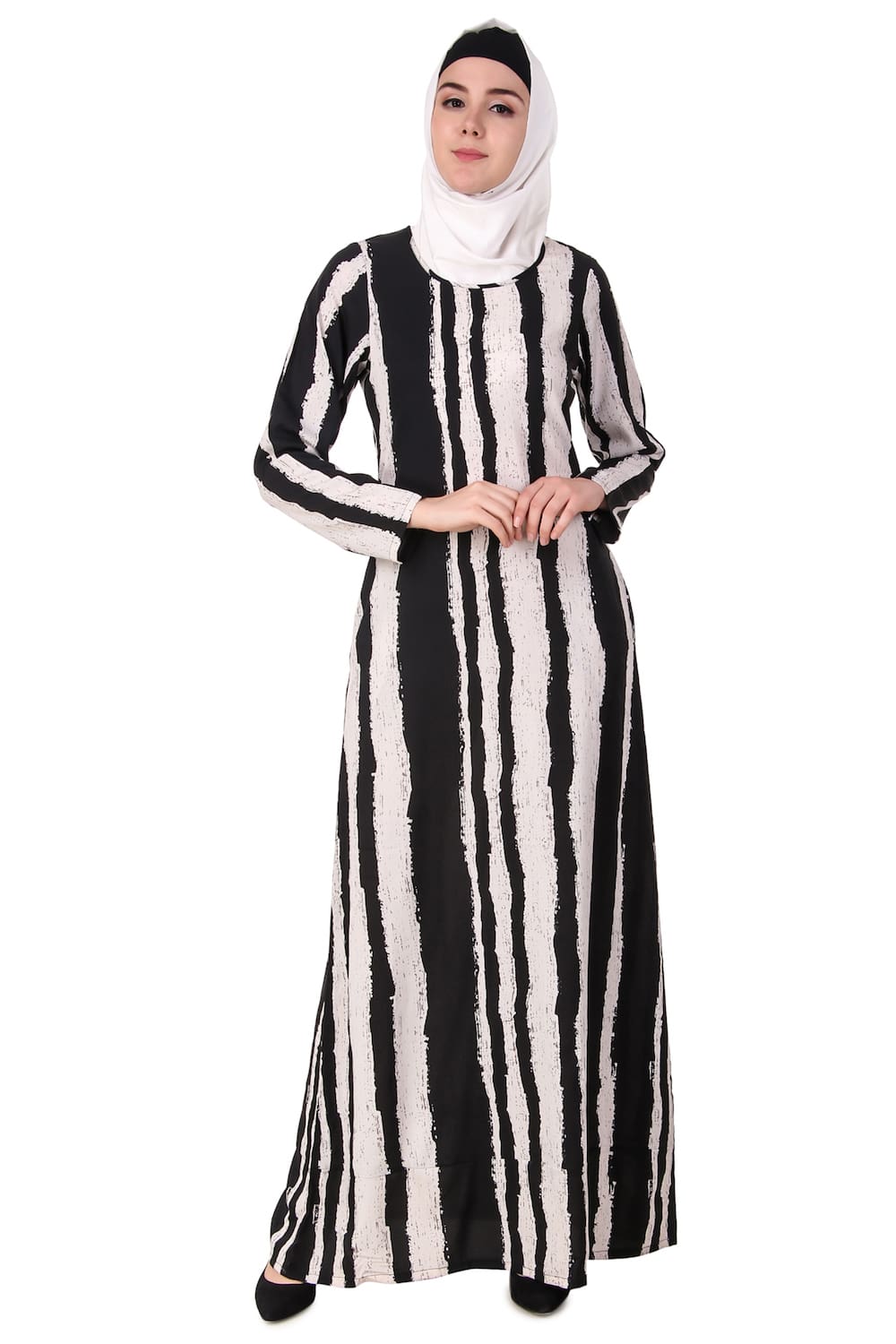 Printed Crepe Abaya AYP-111