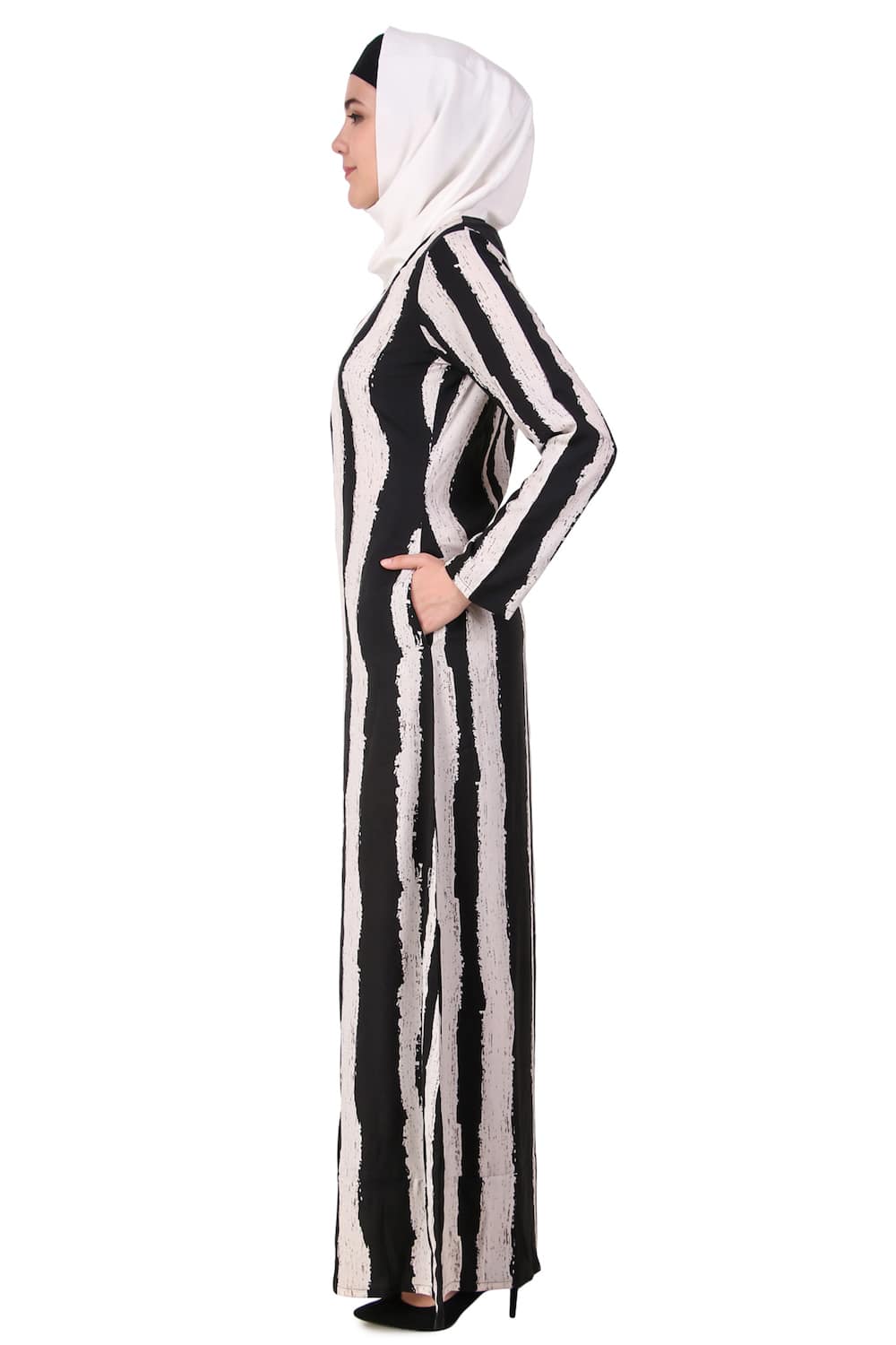 Printed Crepe Abaya AYP-111