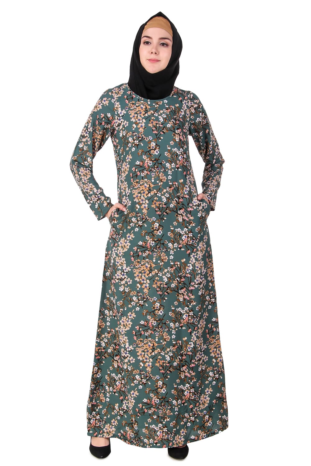 Printed Crepe Abaya AYP-116