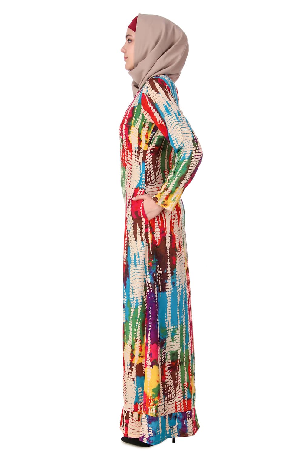 Printed Crepe Abaya AYP-117