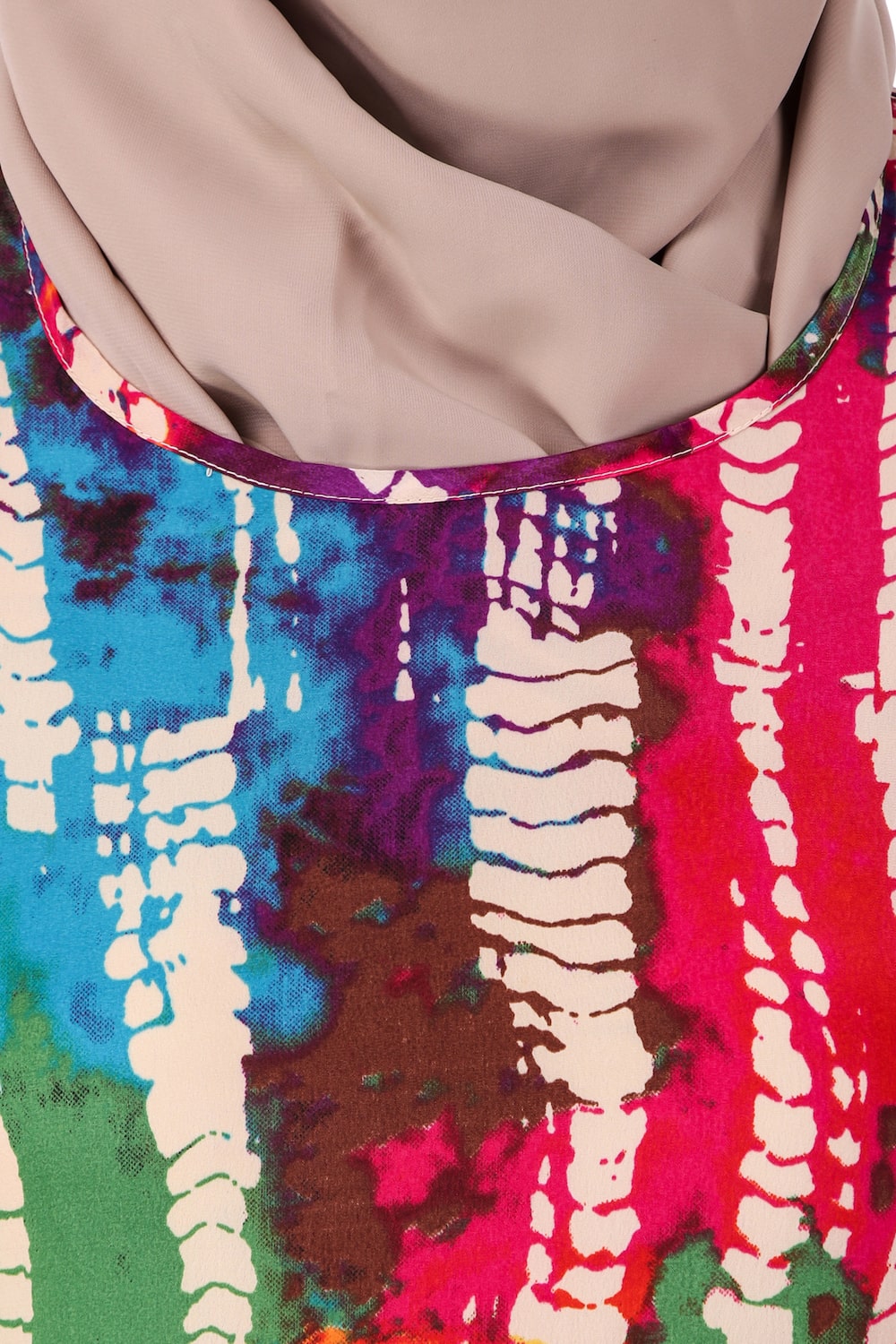 Printed Crepe Abaya AYP-117