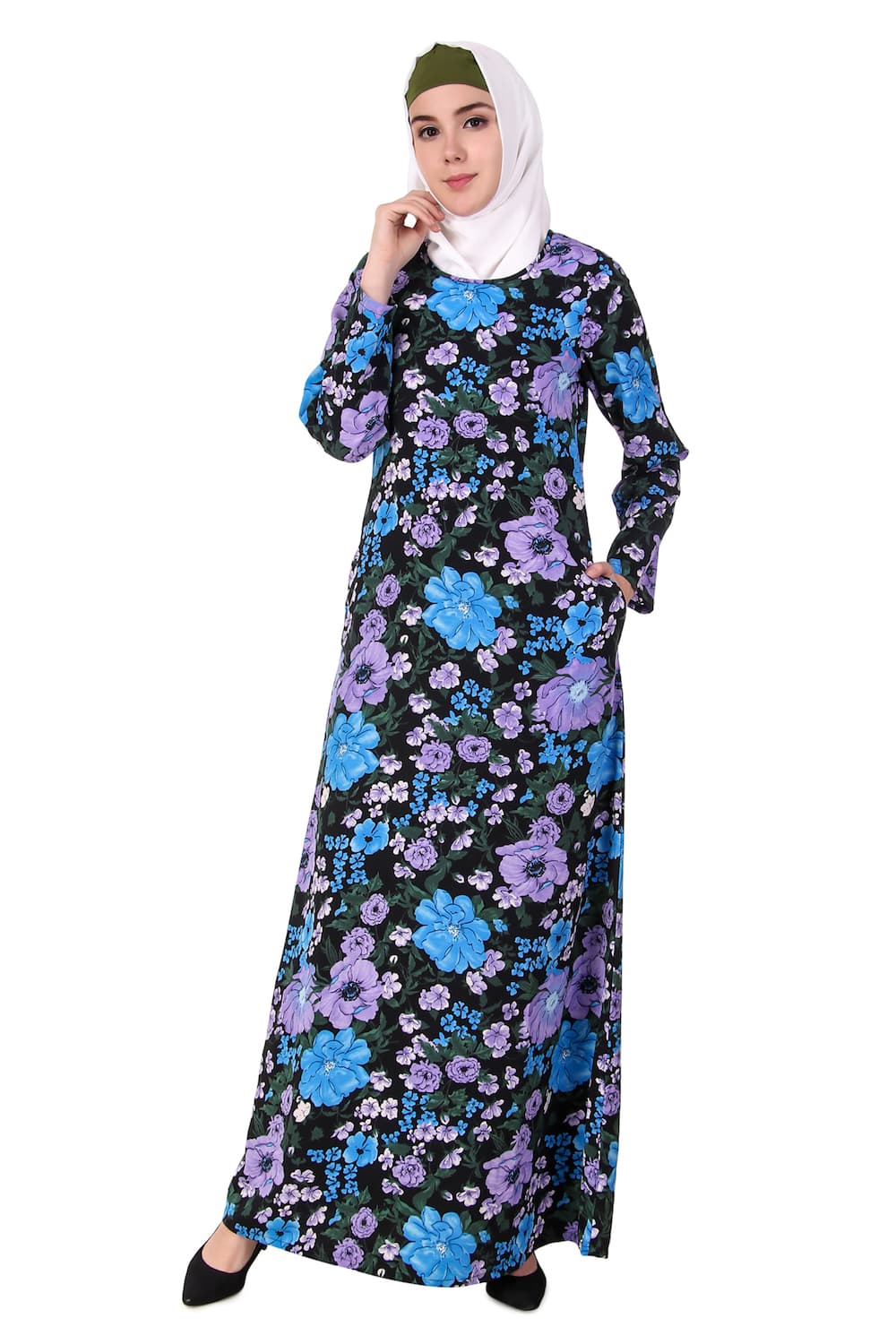 Printed Crepe Abaya AYP-118