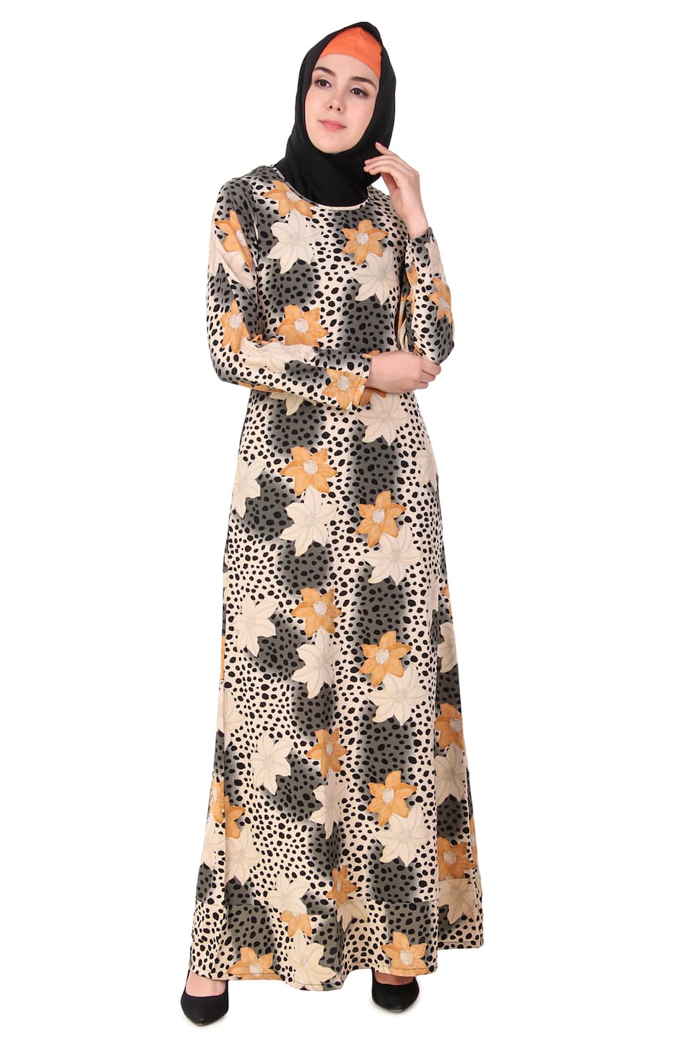 Printed Crepe Abaya AYP-123