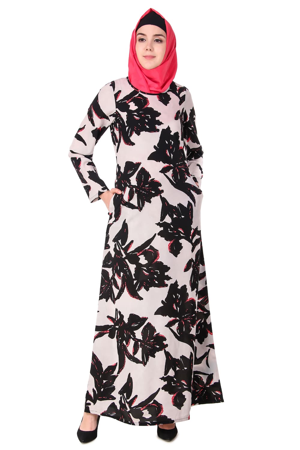 Printed Crepe Abaya AYP-124