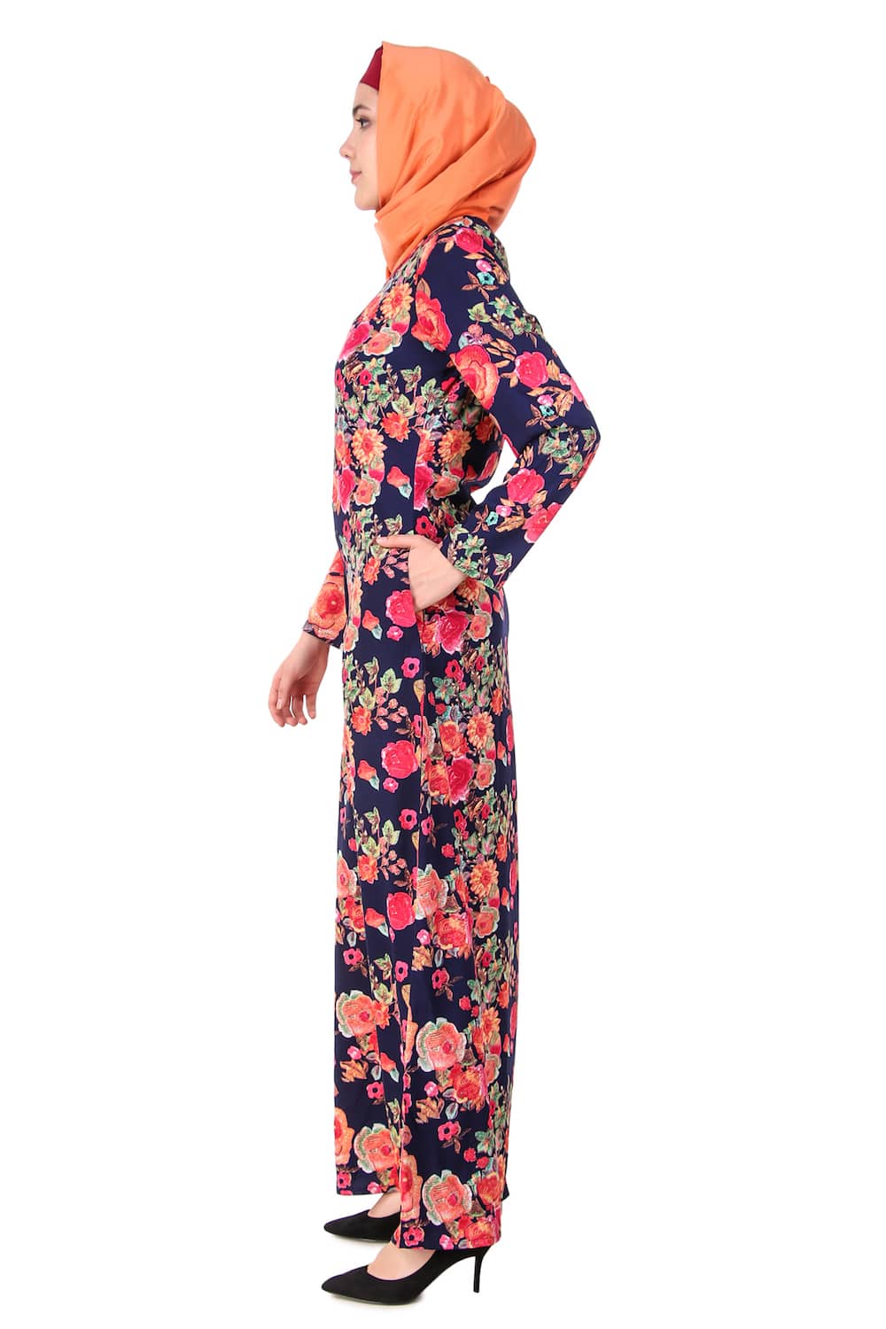 Printed Crepe Abaya AYP-133