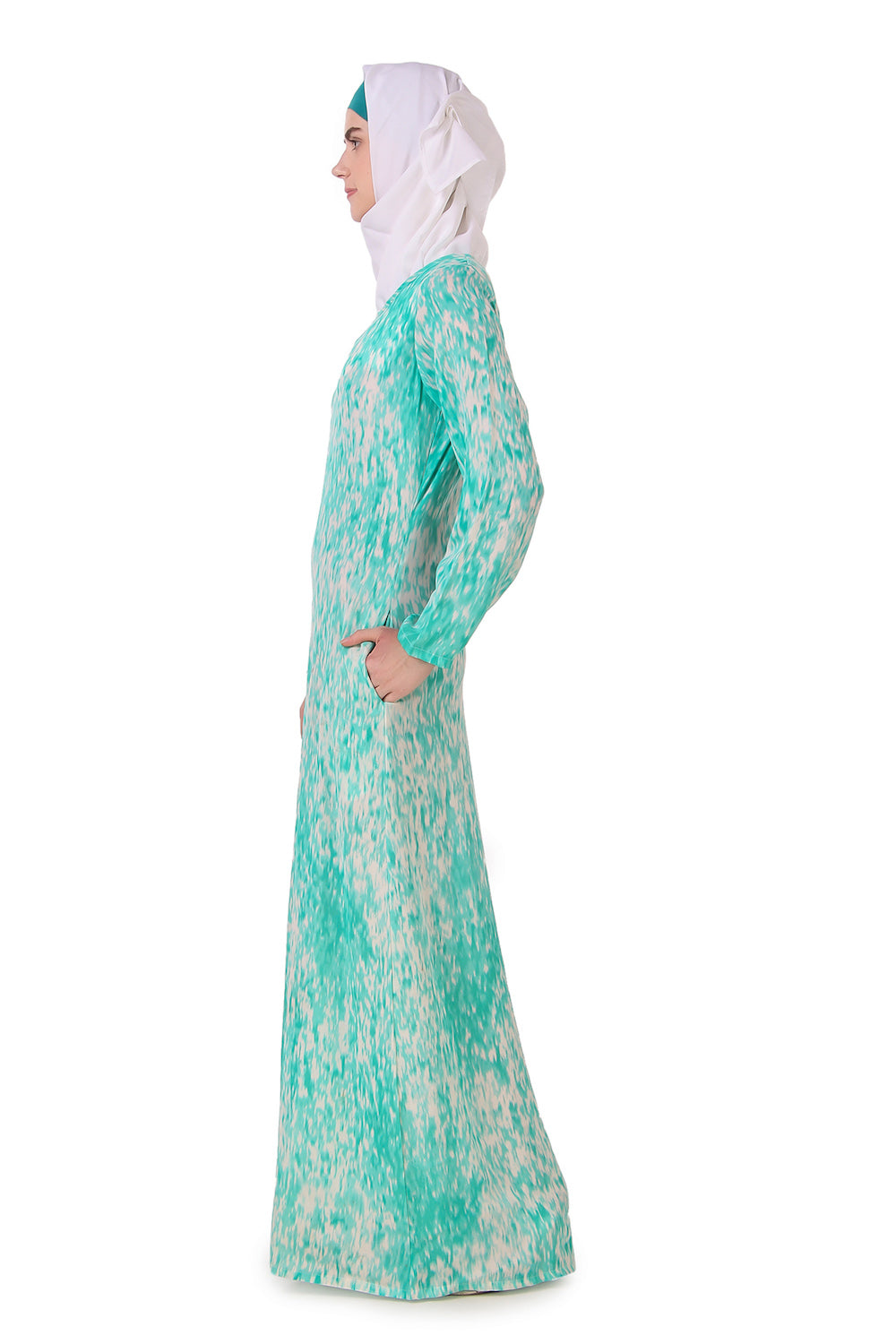 Printed Crepe Abaya AYP-163
