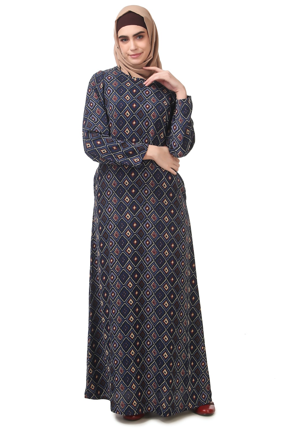 Printed Crepe Abaya AYP-182