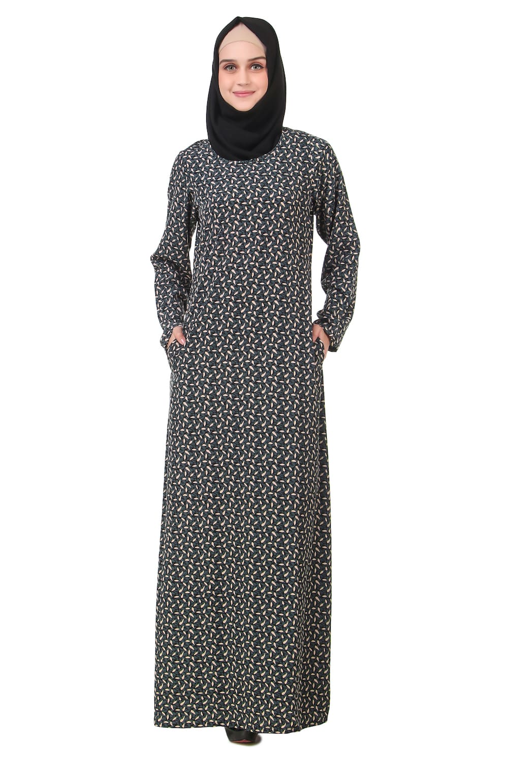 Printed Crepe Abaya AYP-196