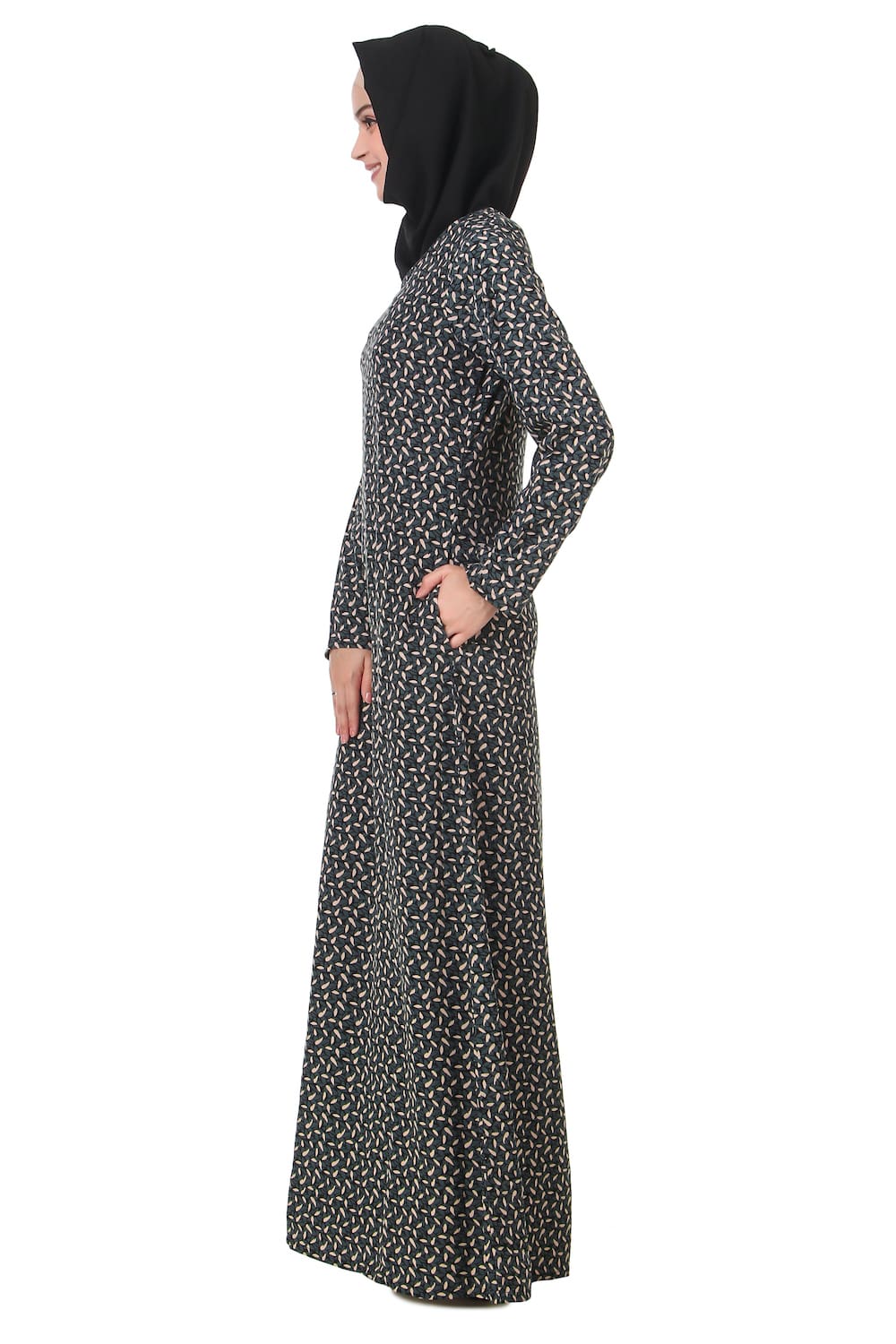 Printed Crepe Abaya AYP-196