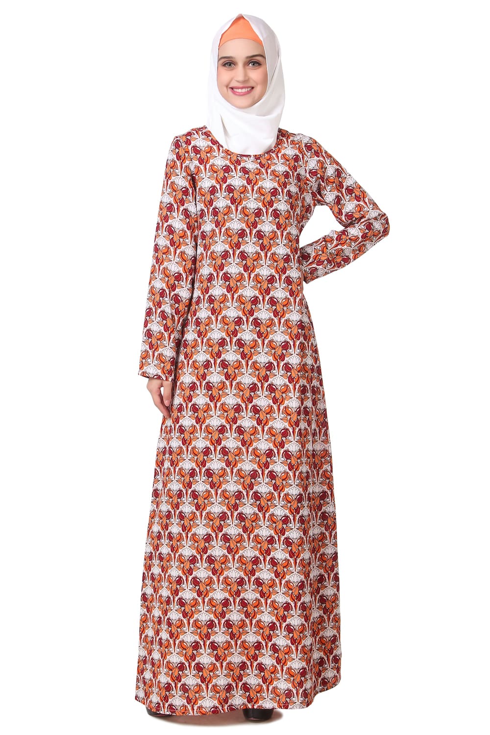 Printed Crepe Abaya AYP-202
