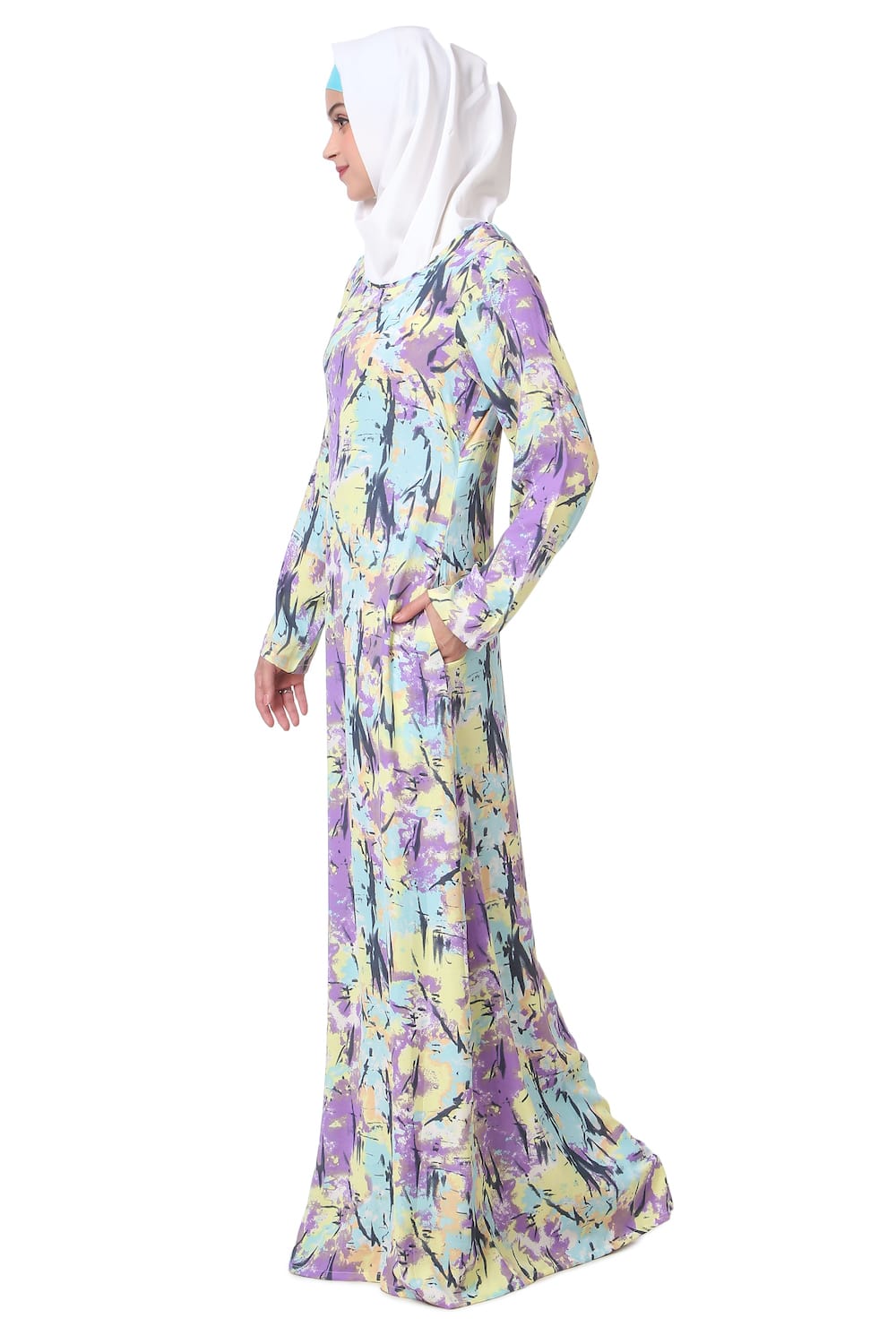 Printed Crepe Abaya AYP-203