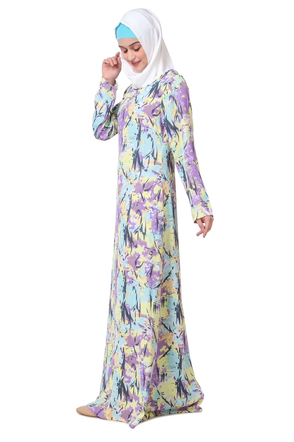 Printed Crepe Abaya AYP-203