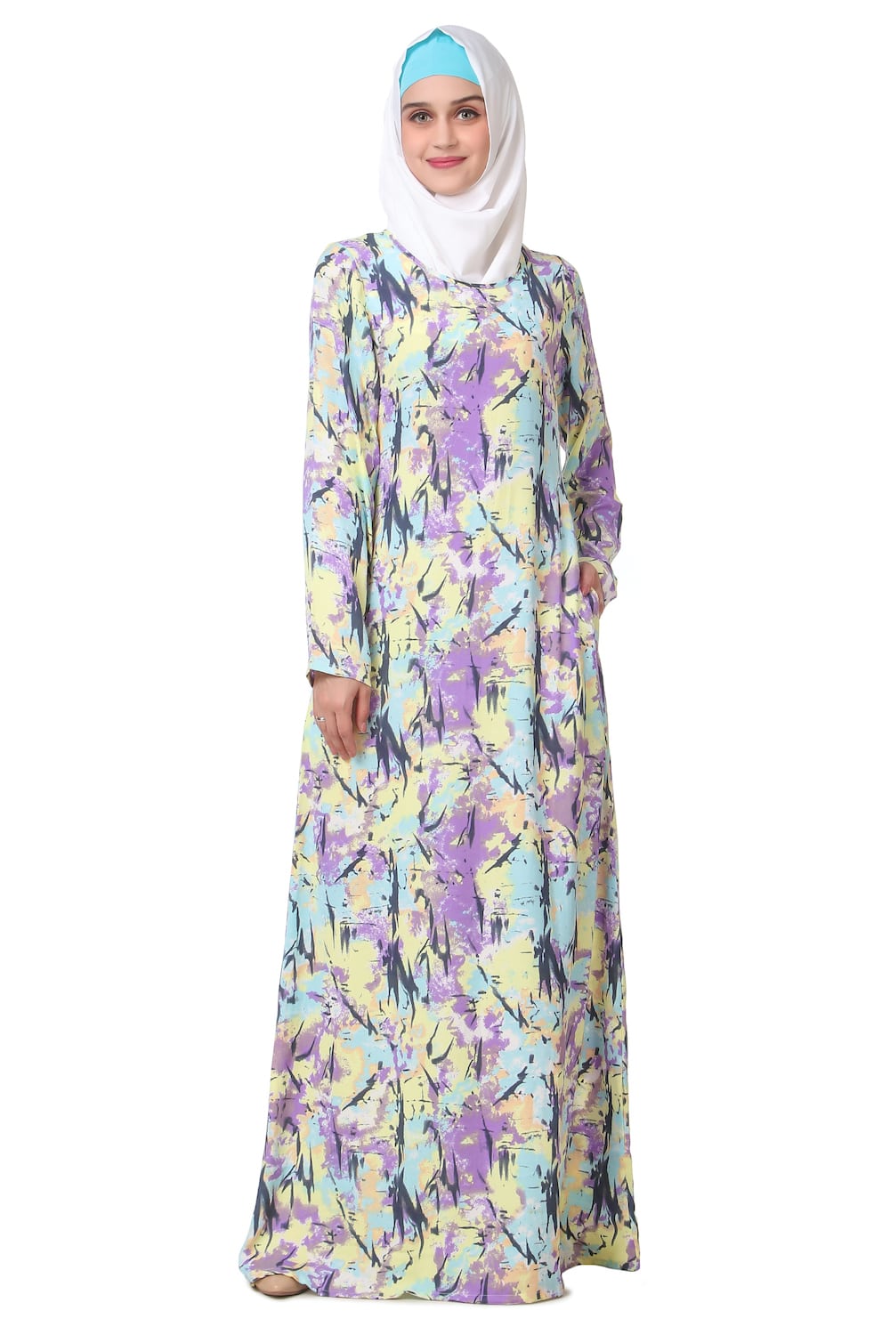 Printed Crepe Abaya AYP-203