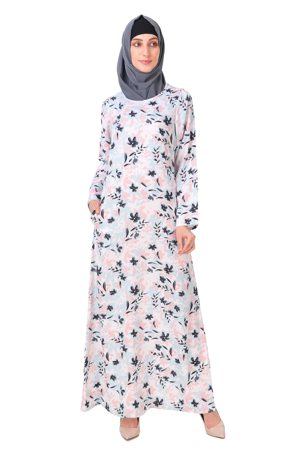 Printed Crepe Abaya AYP-217