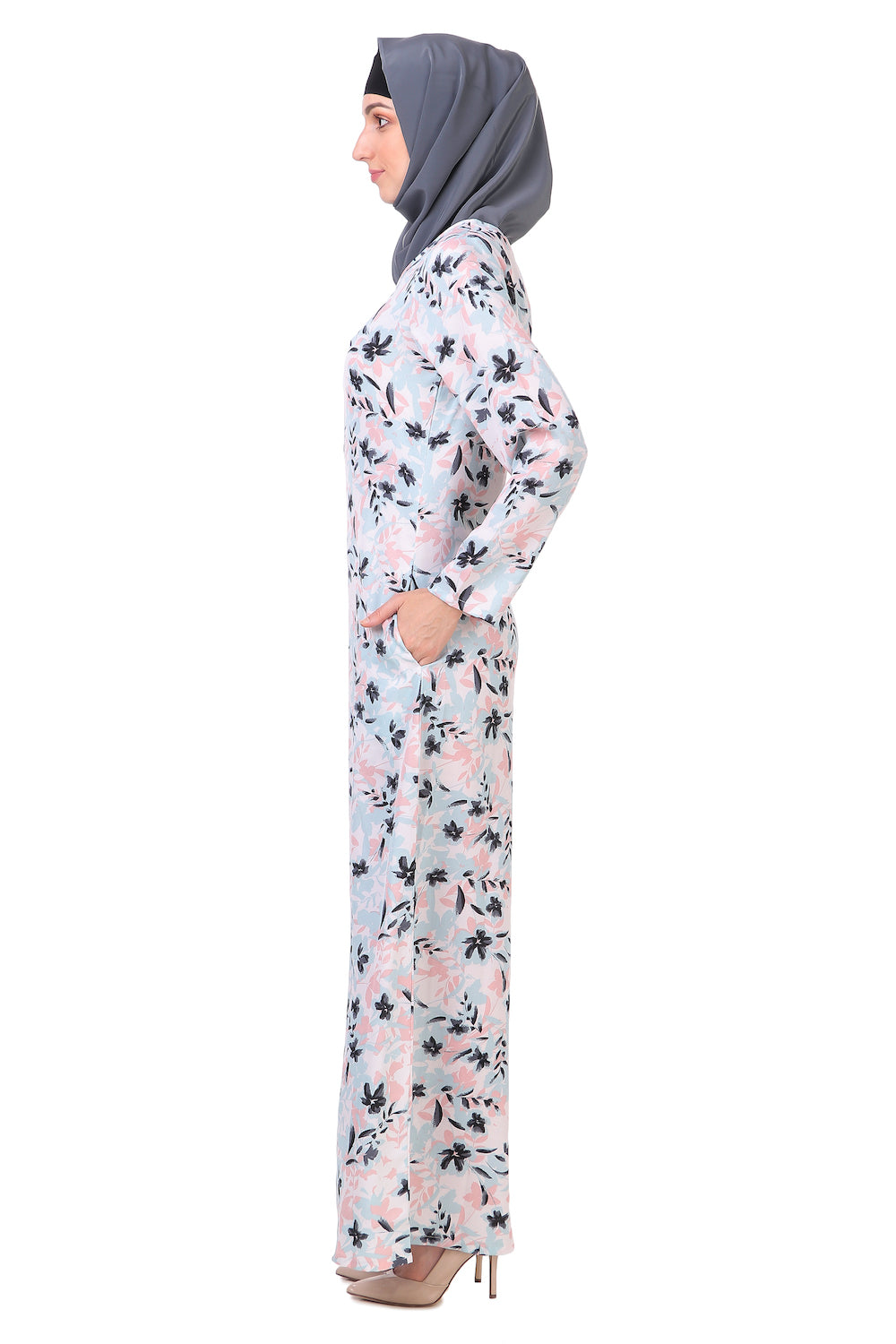 Printed Crepe Abaya AYP-217