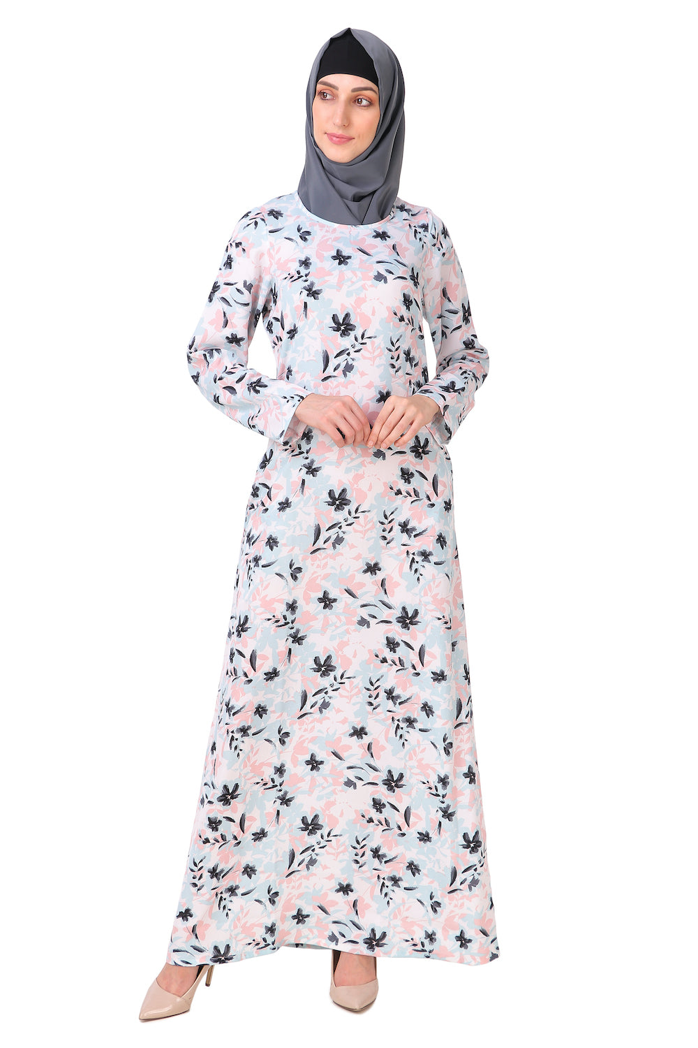 Printed Crepe Abaya AYP-217