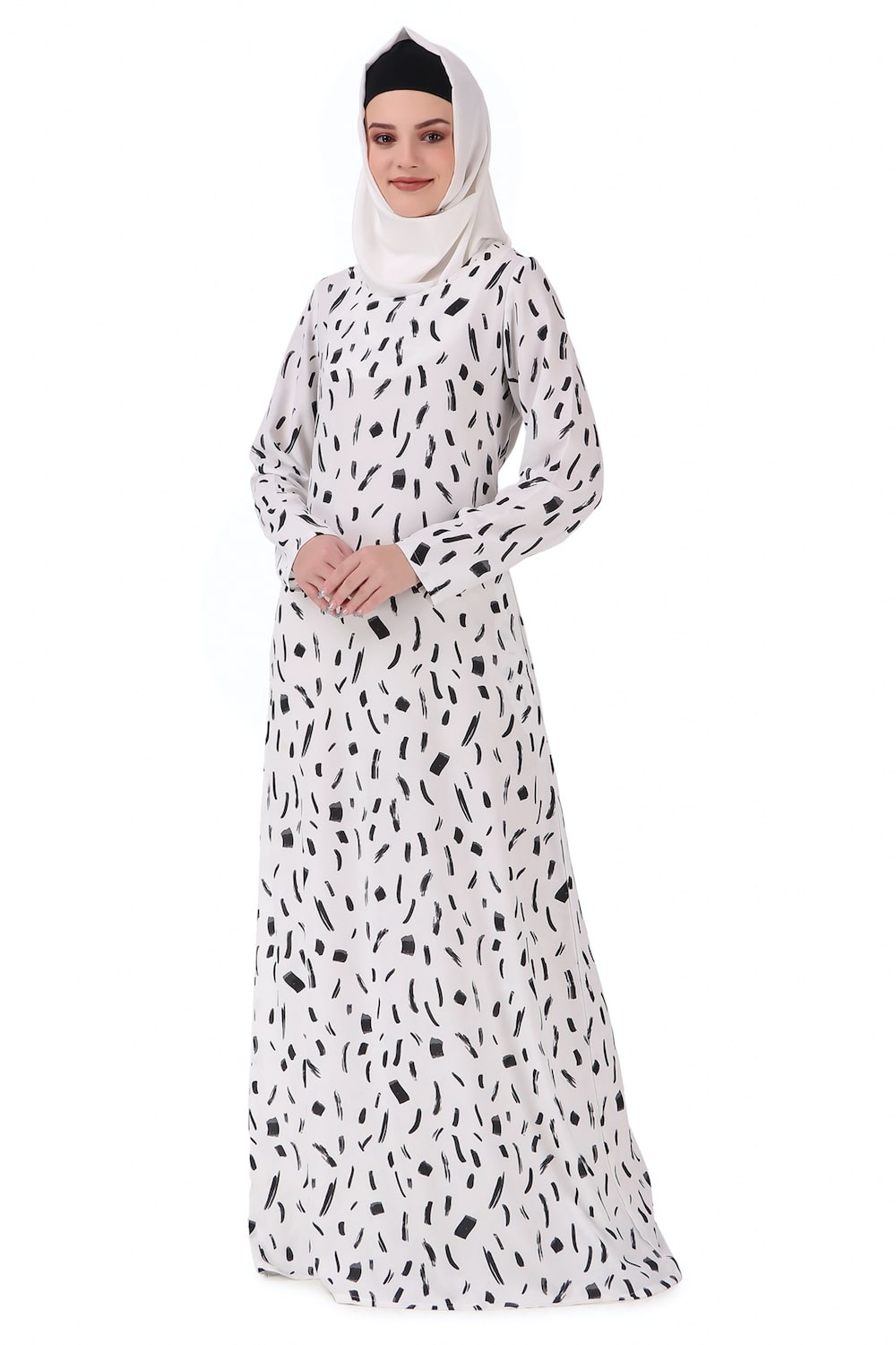 Printed Crepe Abaya AYP-222