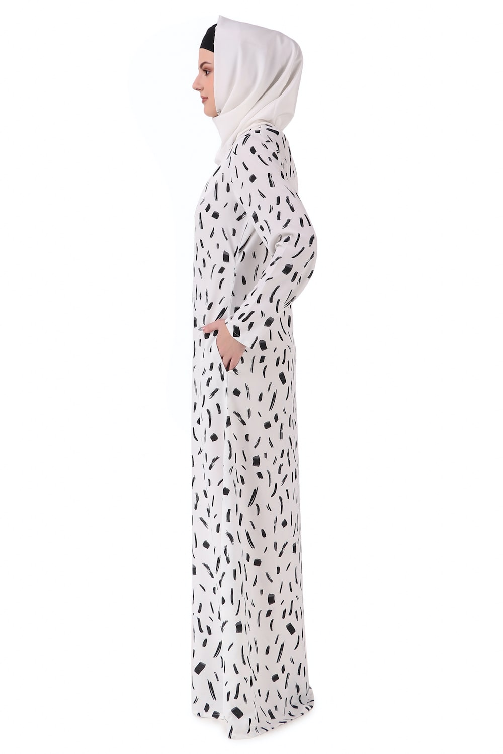 Printed Crepe Abaya AYP-222